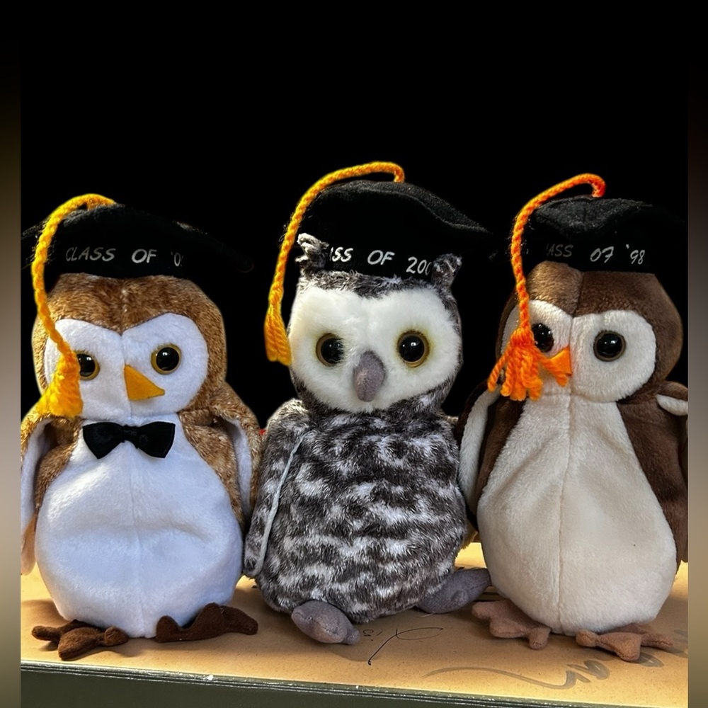 All 3 Graduation Beanie Baby Owls. Hoot Hoot!
🦉